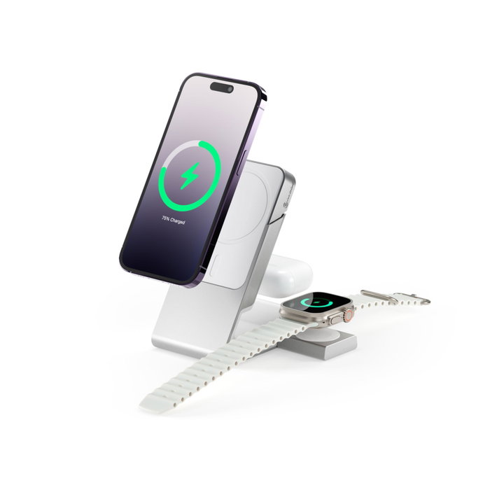 ALOGIC Matrix+ MagSafe Charger & Powerbank, Blanco, MSPBDDAWCWH-G
