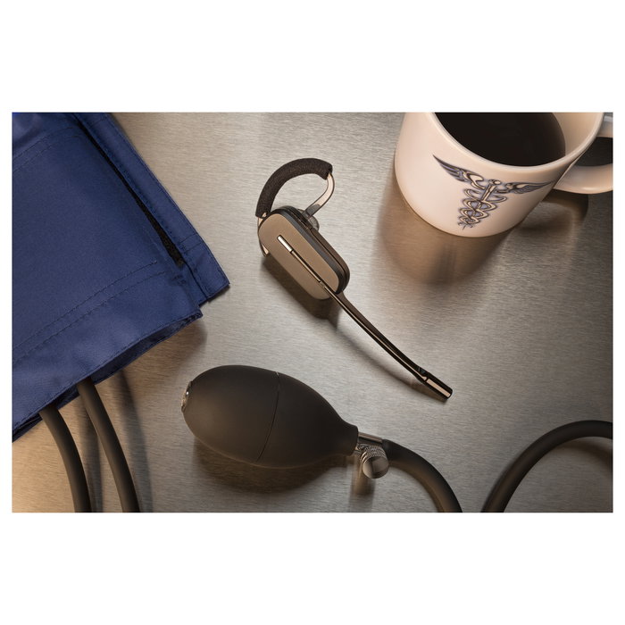 HP Auriculares DECT CS540 + Descolgador HL-10 para Oficina/Centro de Llamadas Inalámbrico Negro 21g