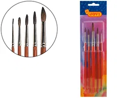 Jovi Pinceles acuarela blister de 5 unidades surtidas Nº 0 - 4 - 6 - 8 - 12