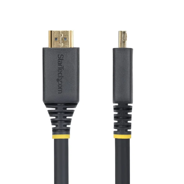 StarTech HDMI2-CABLE-GRIP-20F Cable HDMI de Alta Velocidad con Conectores de Agarre, 6.1m, HDMI 2.0, 18Gbps, 4K 60Hz, HDR10, ARC, HDCP 2.2, Negro