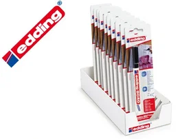 Edding Rotulador 8040/1 para Tejido Permanente Color Negro, Trazo 1mm, Ideal para Ropa Escolar y Deportiva