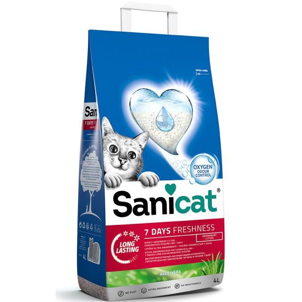 Sanicat Seven Days Aloe Vera 4lt Arena Higiénica para Gatos