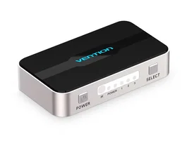 Vention AFFH0 Duplicador/Interruptor HDMI 4K 1x4 - 4 Entradas HDMI Hembra, 1 Salida HDMI Macho, 3840x2160 Pixeles, 30 Hz, 1080p, ABS y Aluminio Gris