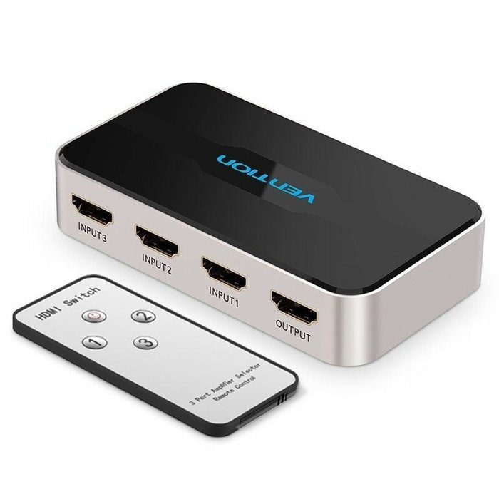 Vention Duplicador HDMI AFFH0 4x HDMI Hembra a HDMI Macho Gris Vention Duplicador HDMI AFFH0 4x HDMI Hembra a HDMI Macho Gris