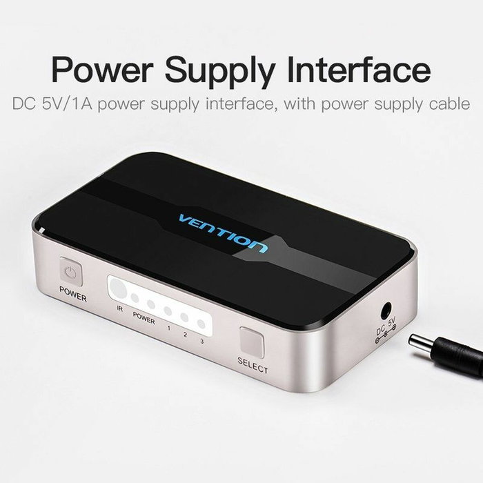 Vention Duplicador HDMI AFFH0 4x HDMI Hembra a HDMI Macho Gris Vention Duplicador HDMI AFFH0 4x HDMI Hembra a HDMI Macho Gris