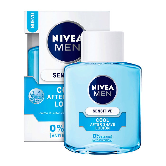 Nivea MEN Sensitive Cool Loción After Shave para Piel Sensible, Hombre, 100 ml