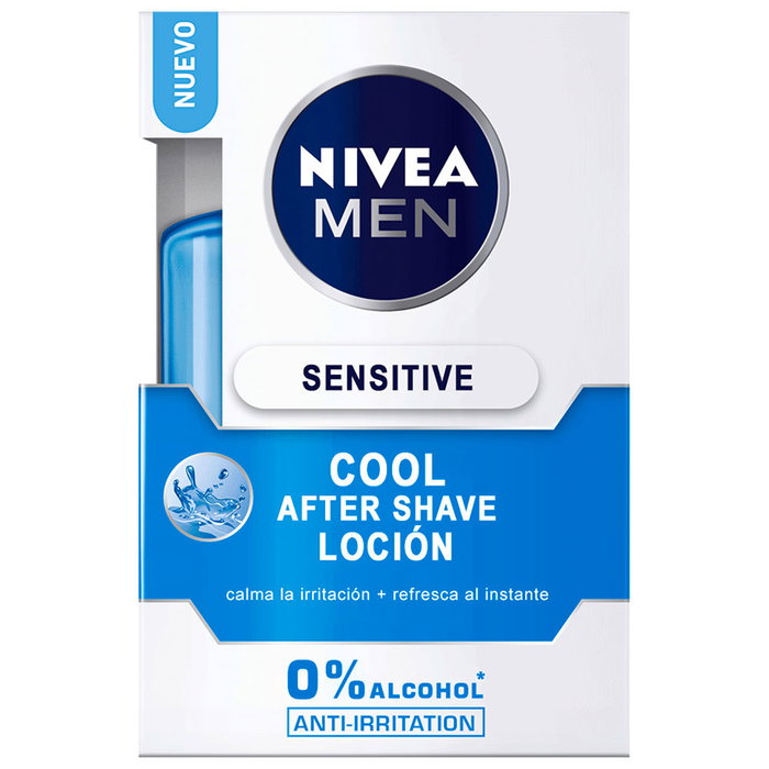 Nivea MEN Sensitive Cool Loción After Shave para Piel Sensible, Hombre, 100 ml