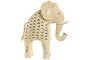 DKD Home Decor Decoración de Metal Elefante Blanco