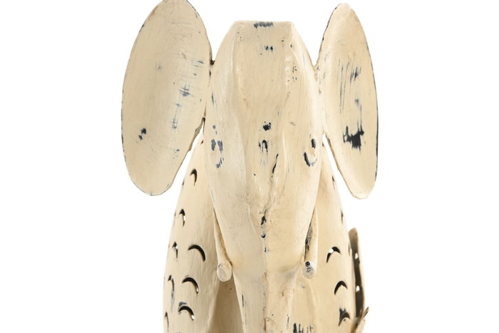 DKD Home Decor Decoración de Metal Elefante Blanco