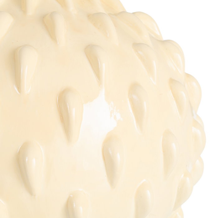 Jarrón Crema Cerámica Decoración 27 X 27 X 26 cm