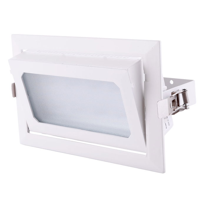 Foco Downlight LED 30W Rectangular Orientable Blanco Natural 4000K 5000Lm Foco Downlight LED 30W Rectangular Orientable Blanco Natural 4000K 5000Lm