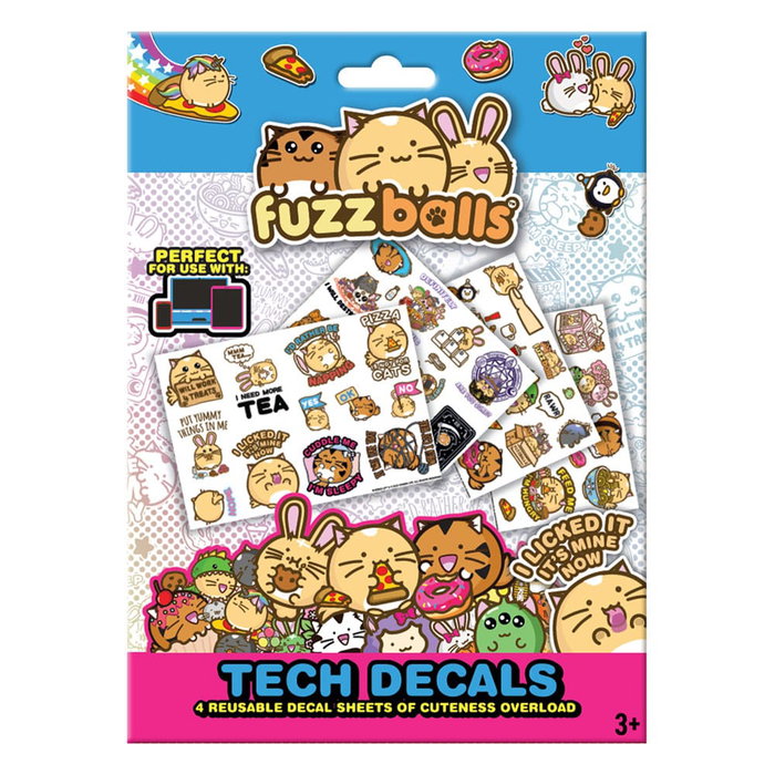 Fuzzballs Pegatina Tech