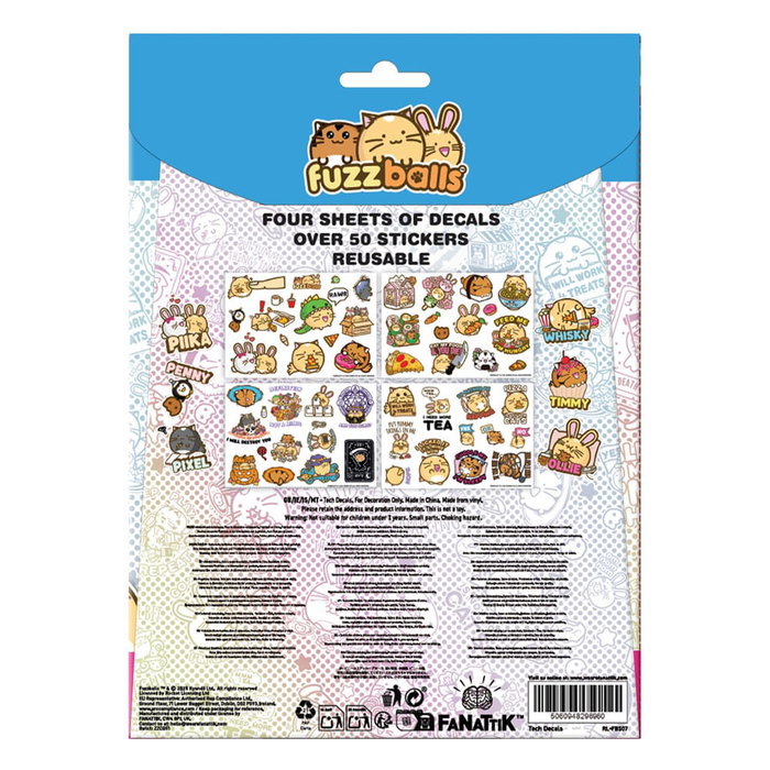 Fuzzballs Pegatina Tech