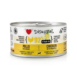 Disugual Fruit Dog Comida Húmeda para Perros Sabor Pollo y Piña Pack 12x150 gr