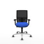 PIQUERAS Y CRESPO Silla de oficina Yunquera con mecanismo Sincro/Traslack, Azul y Negro
