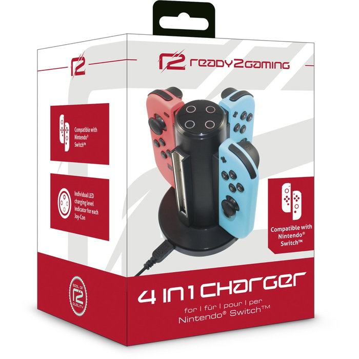 ready2gaming Cargador 4 en 1 para Nintendo Switch ready2gaming Cargador 4 en 1 para Nintendo Switch