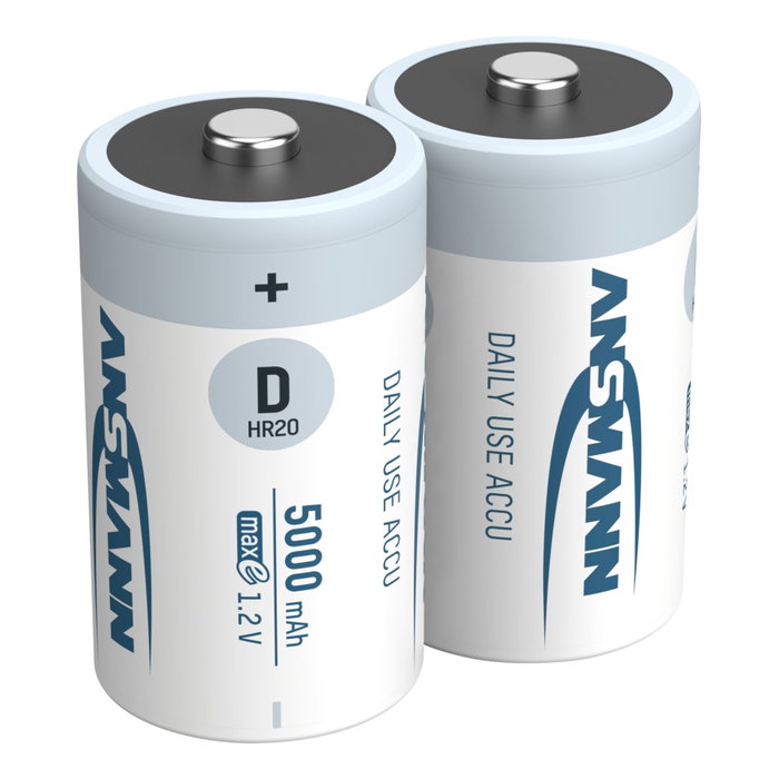 Ansmann maxE Pilas Recargables Mono D 5000 mAh (Pack de 2) Ansmann maxE Pilas Recargables Mono D 5000 mAh (Pack de 2)