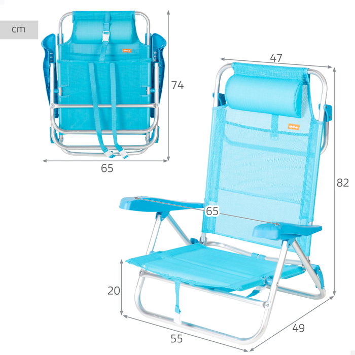 AKTIVE Silla de playa plegable AKTIVE Silla de playa plegable