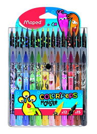 Combo Pack Maped Monster De 27 (12X Rotuladores De Color + 15X Lapices De Colores) (Set de 12)