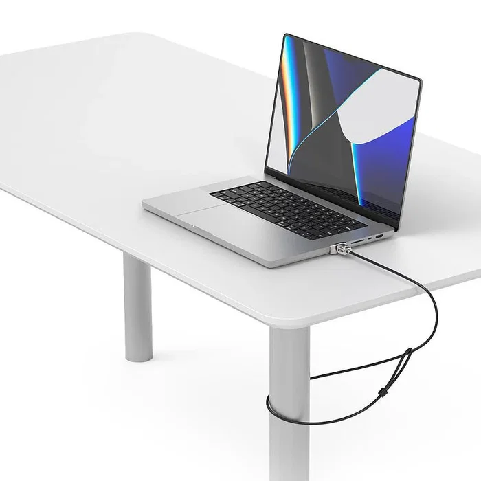 Compulocks MBPR16LDG02KL Cable de Seguridad Antirrobo con Ganchos para MacBook Pro 16" (M1 2021, M2/M3 2023, M4 2024) - Color Negro y Plata