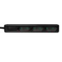 LogiLink Regleta de enchufes con 3 tomas de tipo euro, negro