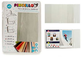 Pincello Set 5 Forros Autoadhesivos para Libros, Plástico Translucido, 29 cm x 53 cm (Set de 36)