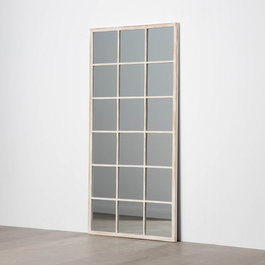 Espejo Blanco Rozado Madera Decoración 90 X 3 X 180 cm