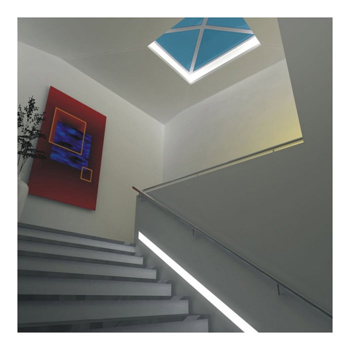 Synergy21 Perfil LED S21-LED-PR00450 para Techo, Metálico, Zinc, 2000 mm