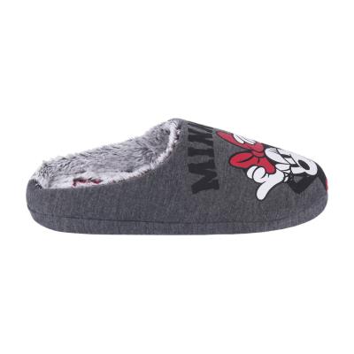 Zapatillas De Casa Abierta Minnie Gris 40-41