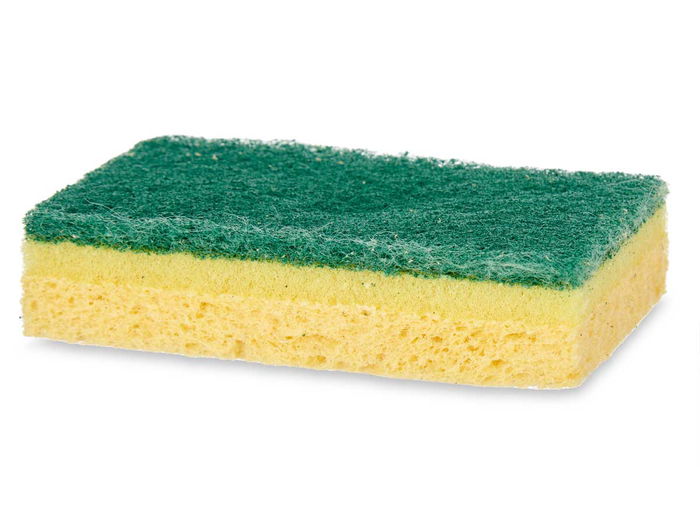 Arte Regal Set 2 Estropajos Tricapa con Esponja Vegetal Amarillo/Verde 24 x 12.5 x 2 cm (Set de 26)