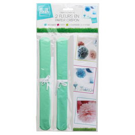 Blue Corner Juego de 2 Adorno Flor 25 cm