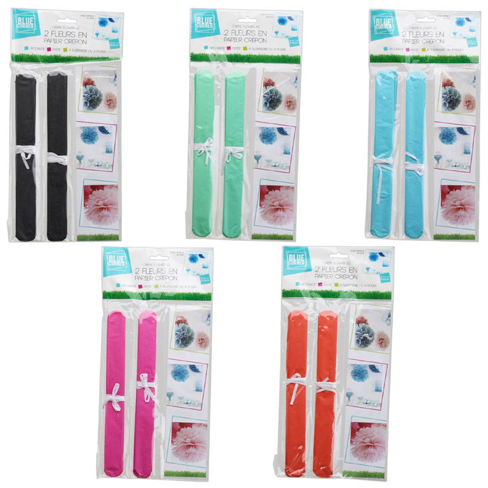 Blue Corner Juego de 2 Adorno Flor 25 cm