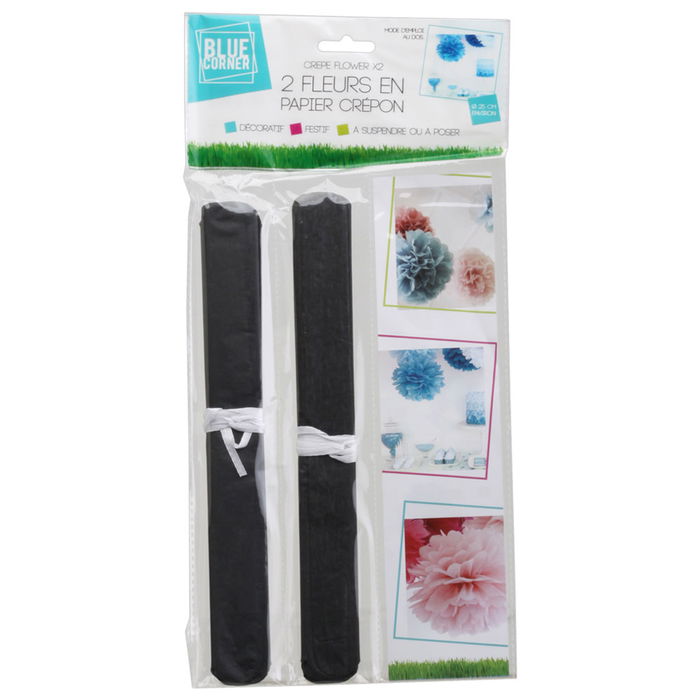 Blue Corner Juego de 2 Adorno Flor 25 cm