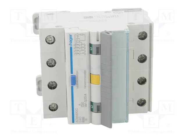 HAGER RCBO Disyuntor Diferencial 40A 30mA 4 Polos