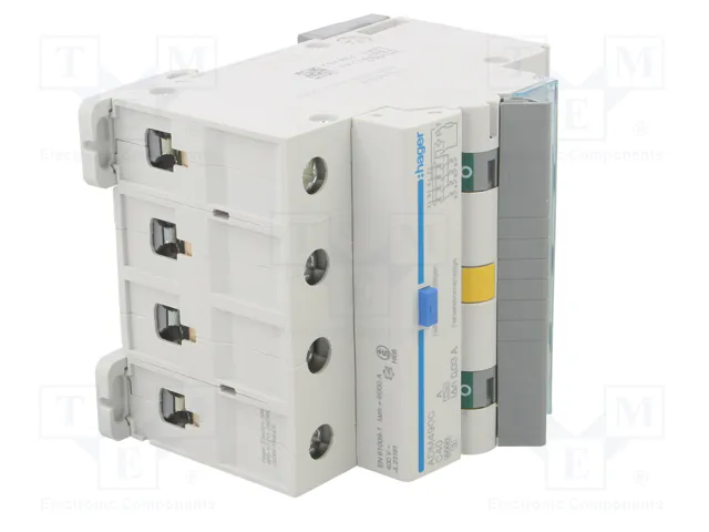 HAGER RCBO Disyuntor Diferencial 40A 30mA 4 Polos
