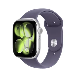 Apple Watch Series 11 46mm Aluminio Plata con Correa Deportiva Niebla Púrpura M/L (GPS + Cellular)
