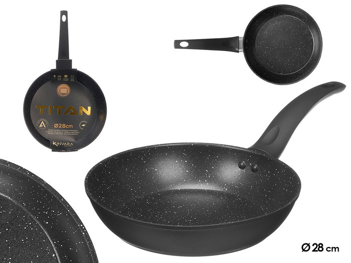 KINVARA Sartén de Aluminio Antiadherente de 28 cm, Negro KINVARA Sartén de Aluminio Antiadherente de 28 cm, Negro