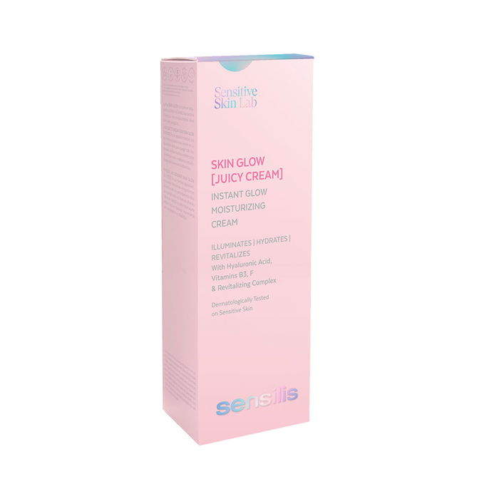Sensilis SKIN GLOW [JUICY CREAM] Crema Facial Hidratante Efecto Flash con Vitamina F y Niacinamida 50 ml