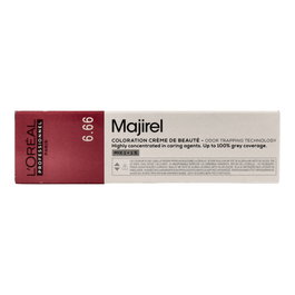 L'Oréal Majirel 6.66 Coloración Permanente Profesional - Rubio Oscuro Rojo Intenso 60 ml