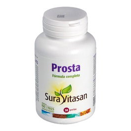 SURA VITASAN Prosta 30 Perlas - Saw Palmetto, Polen, Arándano Rojo, Zinc y Vitamina D3, Complemento Alimenticio Avanzado