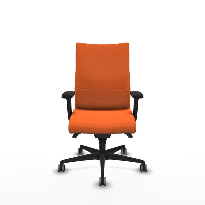 PIQUERAS Y CRESPO Silla Albacete Confidente Naranja con Mecanismo Sincro y Brazos 2D