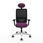 PIQUERAS Y CRESPO Silla de oficina Zulema con mecanismo Sincro, Morado y Negro