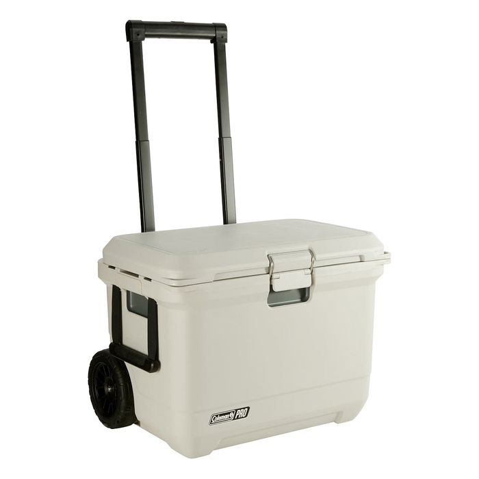 Coleman PRO 55QT Caja Térmica con Telescopio y Ruedas 52L Blanco
