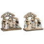 DKD Home Decor Set de 2 Figuras de Nacimiento en Resina