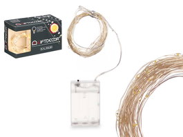 Giftdecor Tira Led 50 Luz Calida Con Caja Interior 16x10x6 cm (Set de 24)