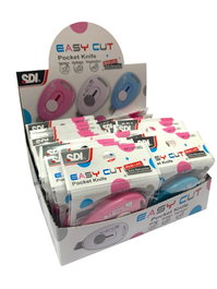 Cutter Sdi Easy Cut Retractil Surtido Blister De 1 (3 Col.) (Set de 24)