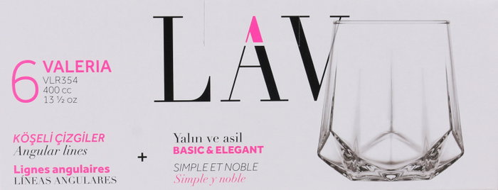LAV Set de 6 Vasos Valeria 400cc