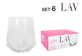 LAV Set de 6 Vasos Valeria 400cc