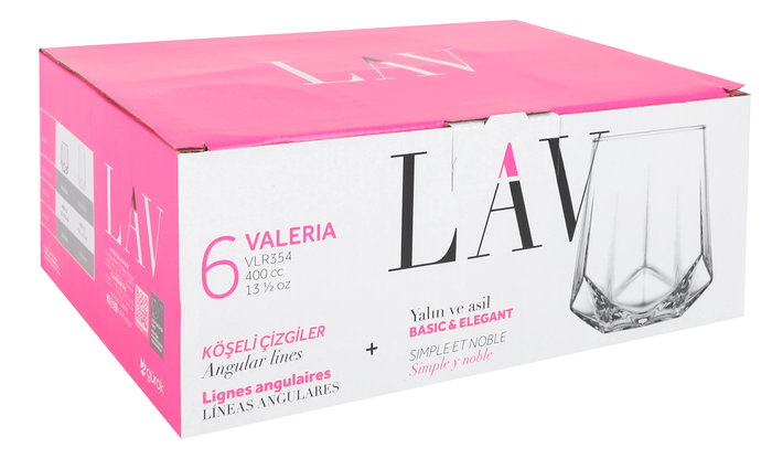 LAV Set de 6 Vasos Valeria 400cc