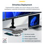 Startech Base Dock de Portátil USB-C 3.2 Gen 2 con Puerto HDMI, 2 x DisplayPort, 1Gbe Ethernet, Adaptador de Corriente Reino Unido/Europa